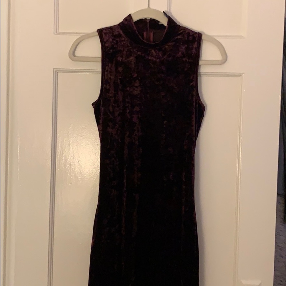 Velvet maroon dress